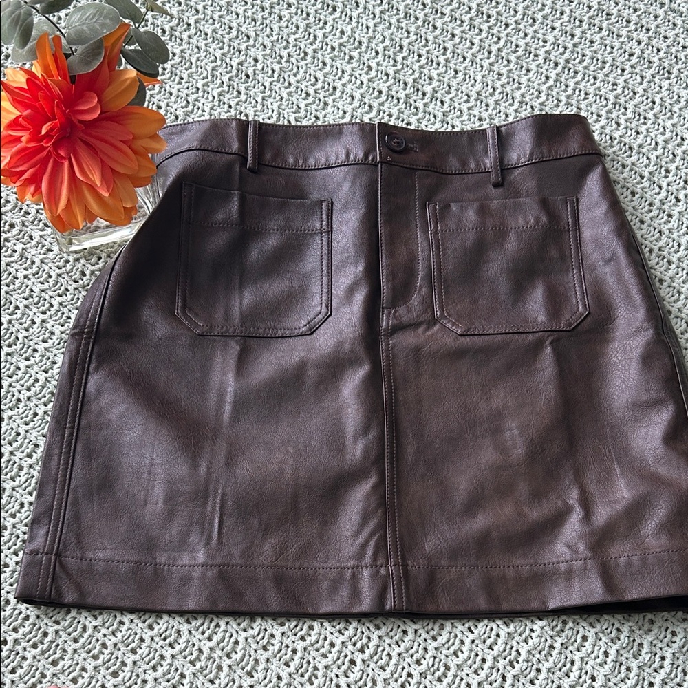 LOFT Brown Mini Skirt